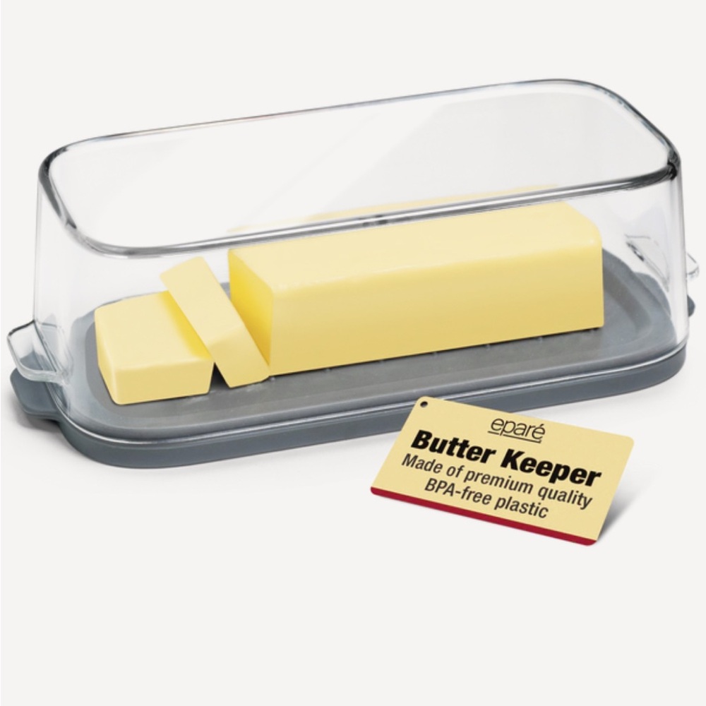 Clear and Gray Butter Keeper